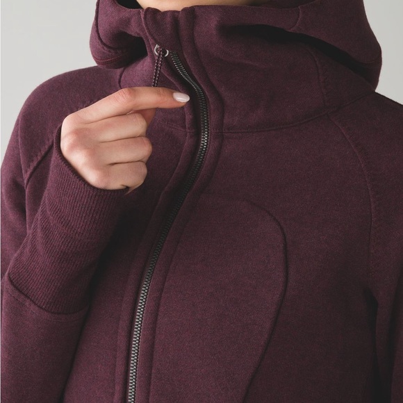 Lululemon Pleat To Street Hoodie Heathered Bordeaux Drama - 4 - Picture 3 of 9